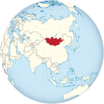 Quelle: TUBS / CC BY-SA 3.0 DE: Mongolei auf der Weltkarte Quelle: TUBS / CC BY-SA 3.0 DE: Mongolei auf der Weltkarte